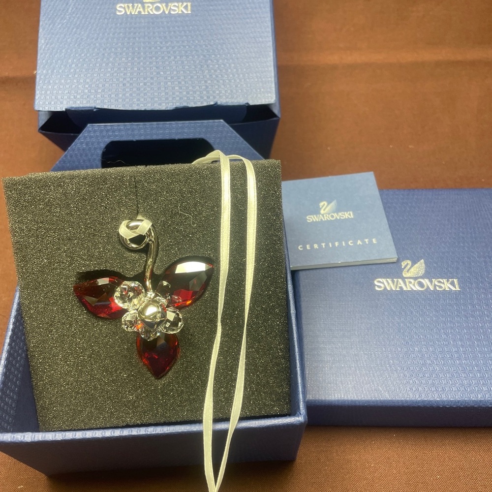 Swarovski winter holly ornament